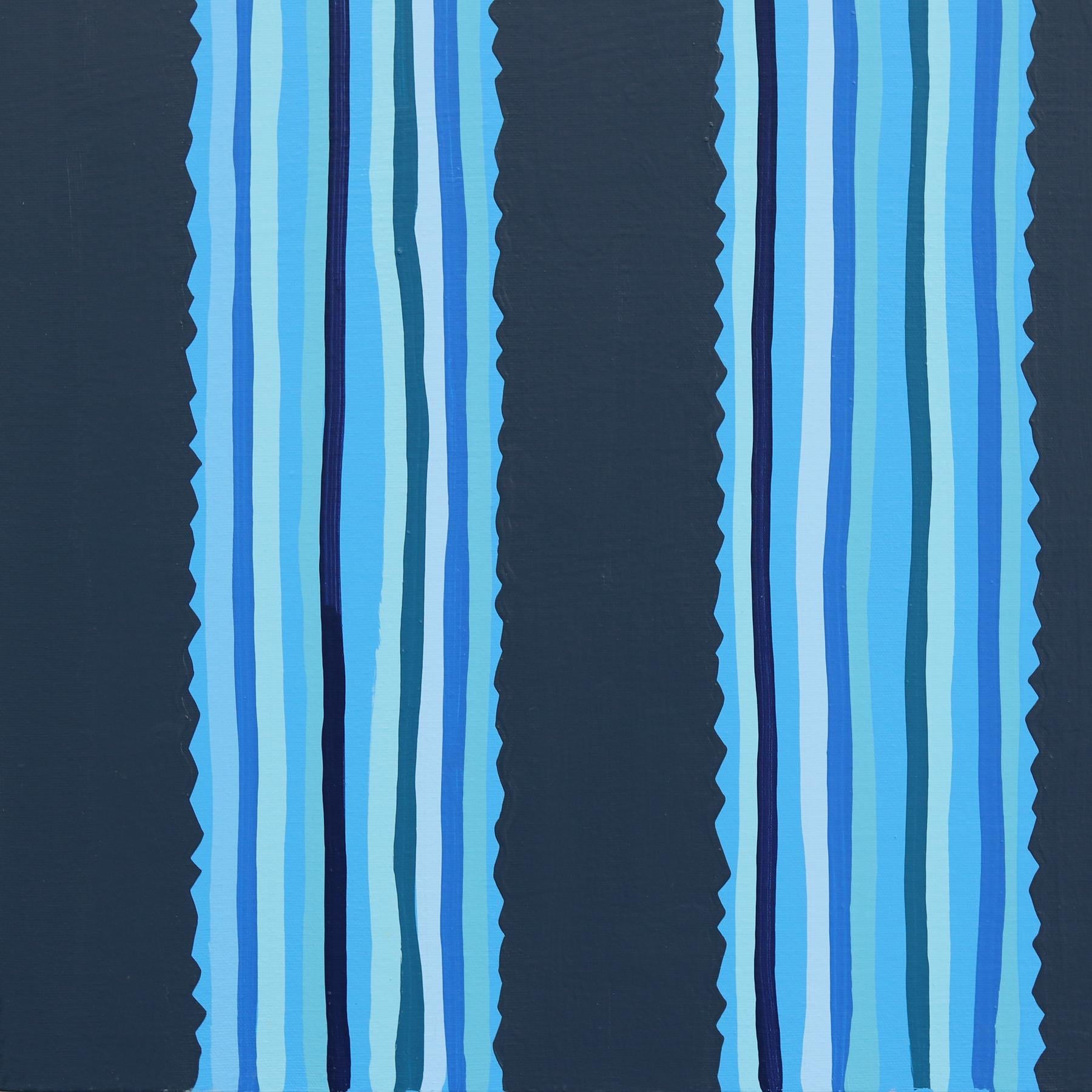 Azul Profundo - Abstract Blue Tone Southwestern Inspired Still Life Painting For Sale 5