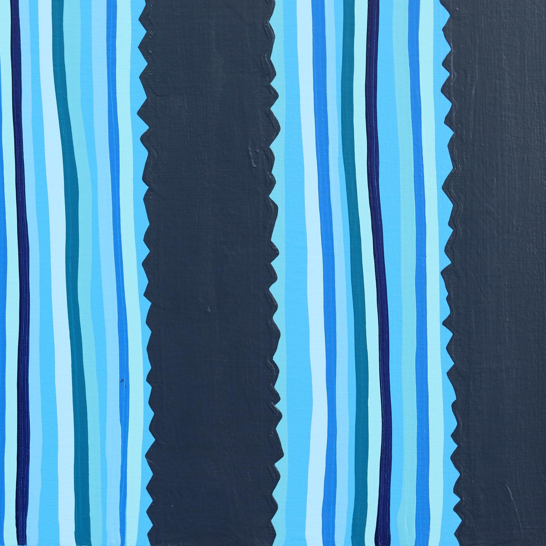 Azul Profundo - Abstract Blue Tone Southwestern Inspired Still Life Painting For Sale 6