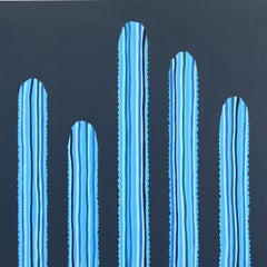 Azul Profundo - Abstract Blue Tone Southwestern Inspired Still Life Painting