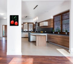 Black Cherries - Vibrant Red Fruit Southwest Inspired Pop Art Food Painting