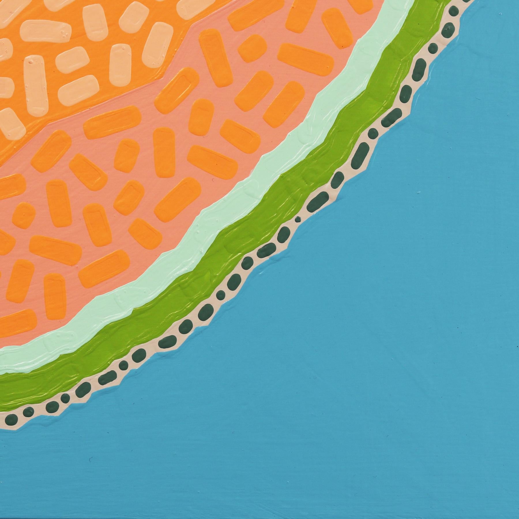 Cantalupo - Quadro di frutta pop art vibrante in vendita 3