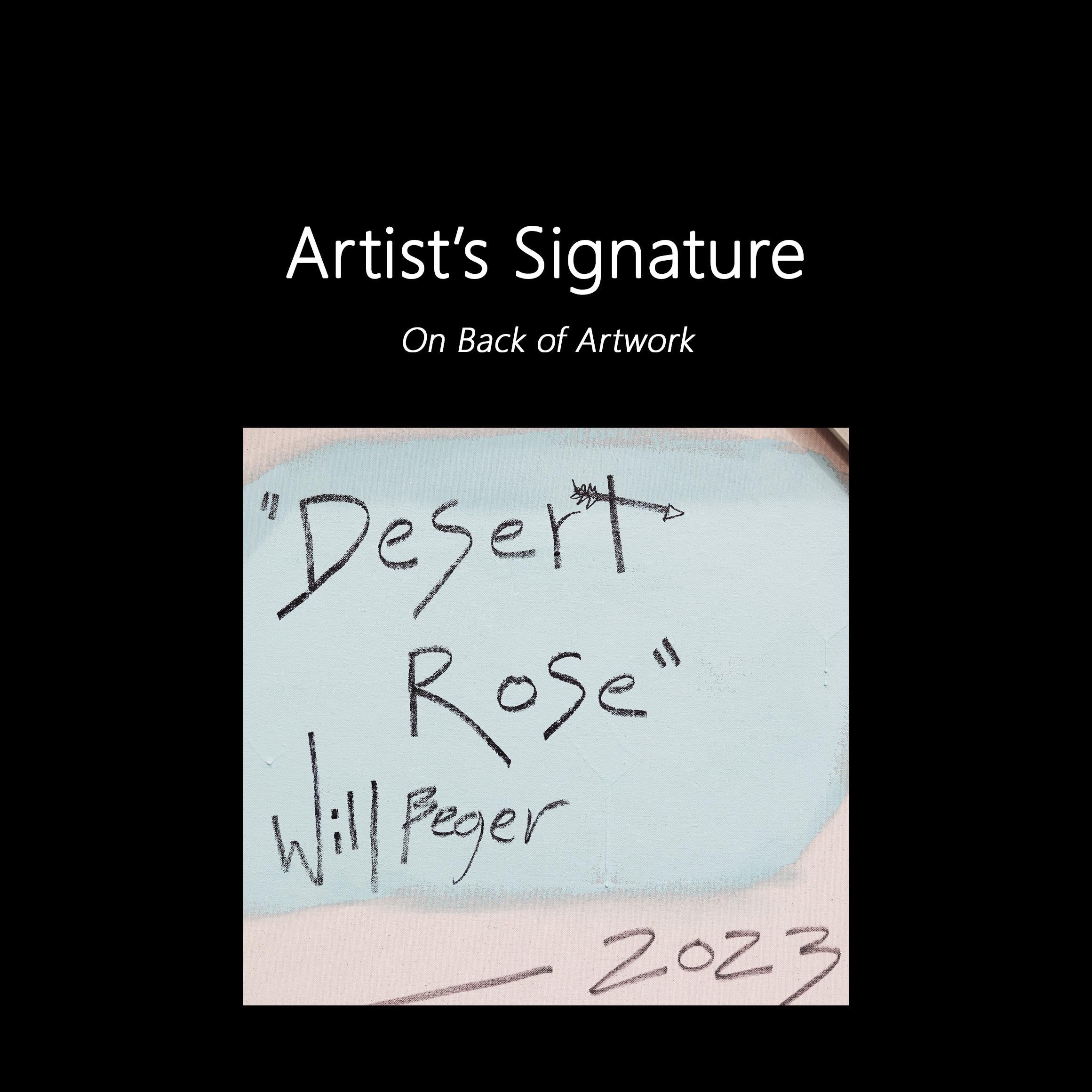 Desert Rose – Lebendiges, vom Südwesten inspiriertes Pop-Art-Gemälde im Angebot 5