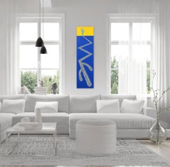 Gran Sombra  - Original Blue Yellow Southwest Inspired Pop Art Cactus Painting