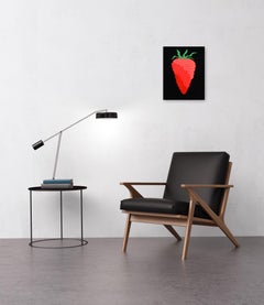 Hermosa Fresa - Vibrant Red Black Southwest Inspired Pop Art Food Painting