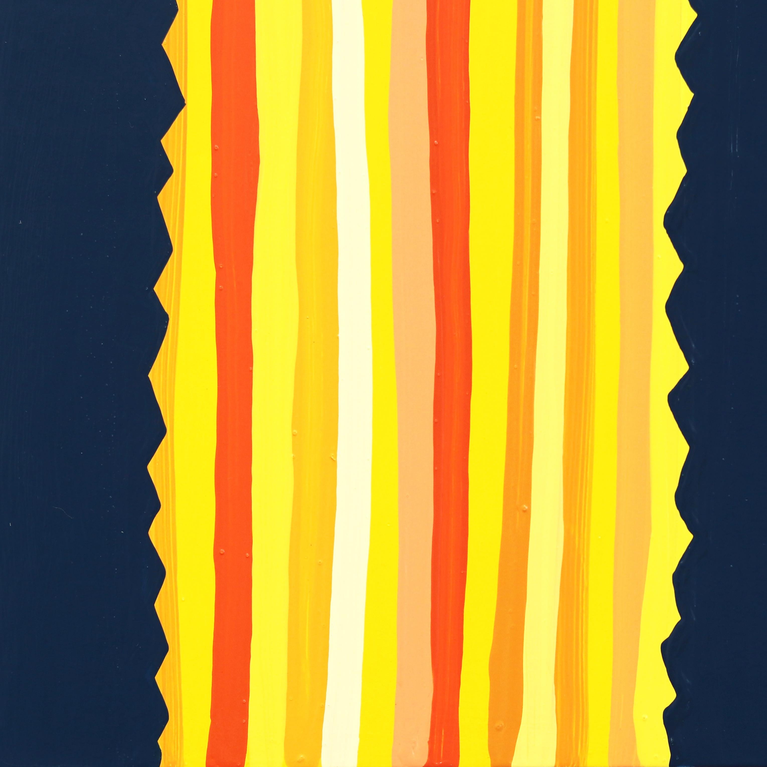 Illuminer - Peinture pop art de cactus, jaune et bleu, inspirée du sud-ouest en vente 3
