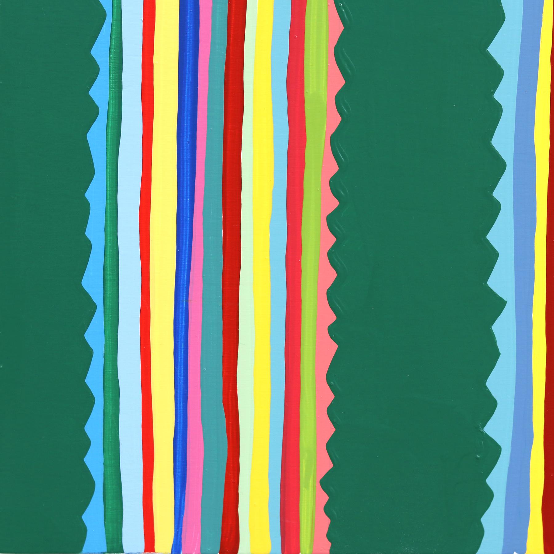 Jade - Colorful Vibrant Abstract Southwestern Inspired Still Life Painting For Sale 4