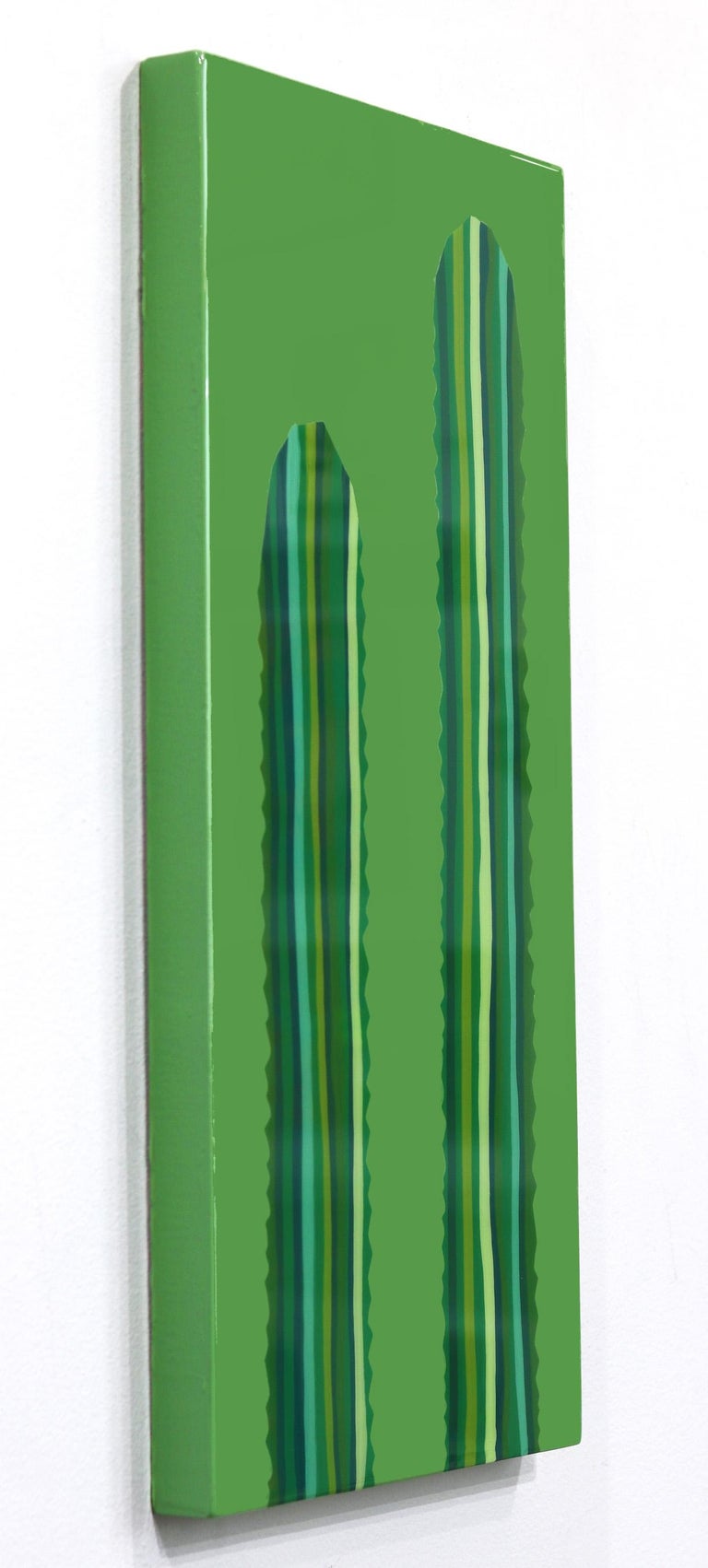 Maquina Verde - Green Abstract Painting by Will Beger