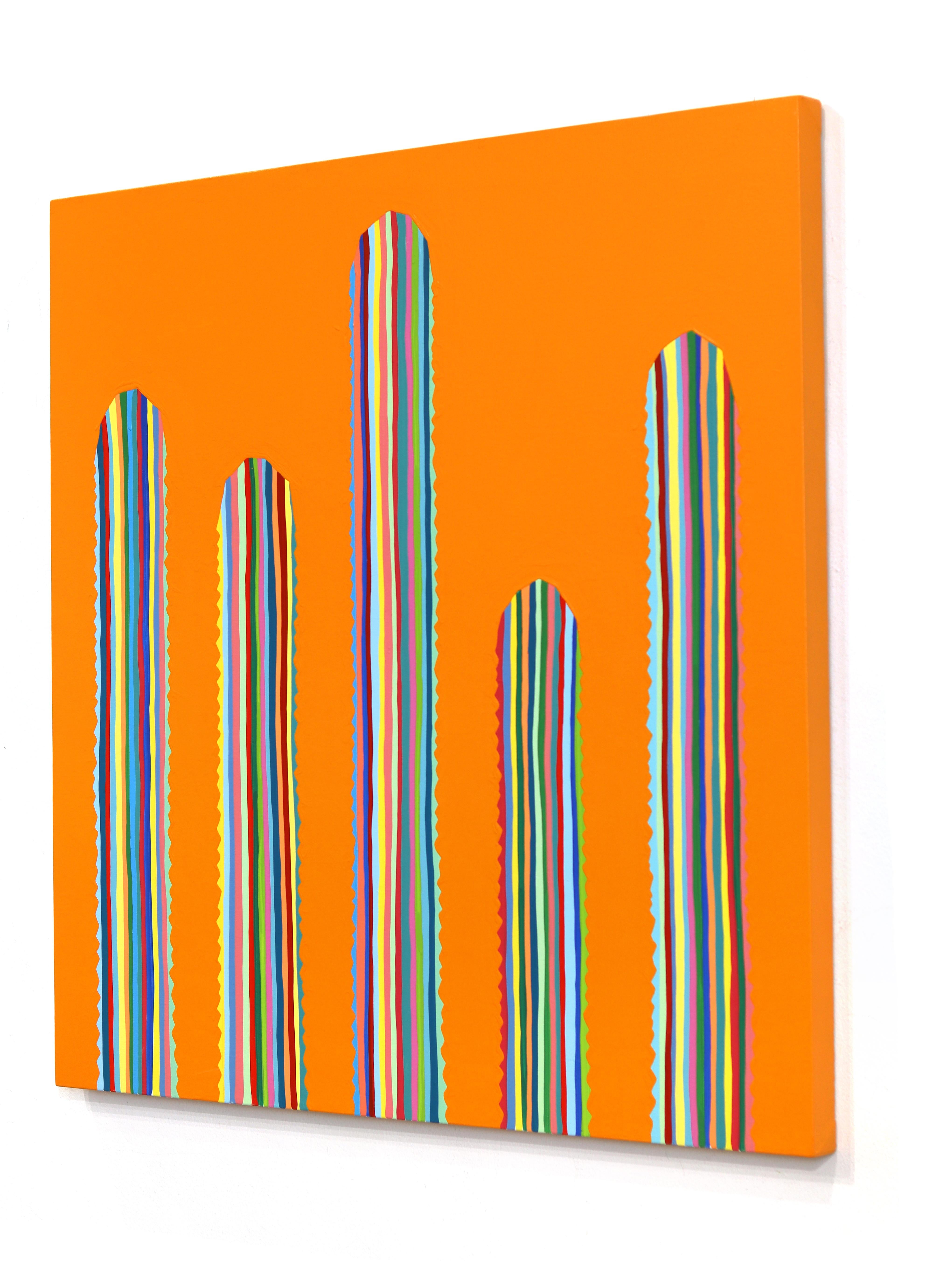 Marmalade - Colorful Vibrant Abstract Southwestern Inspired Still Life Painting For Sale 1