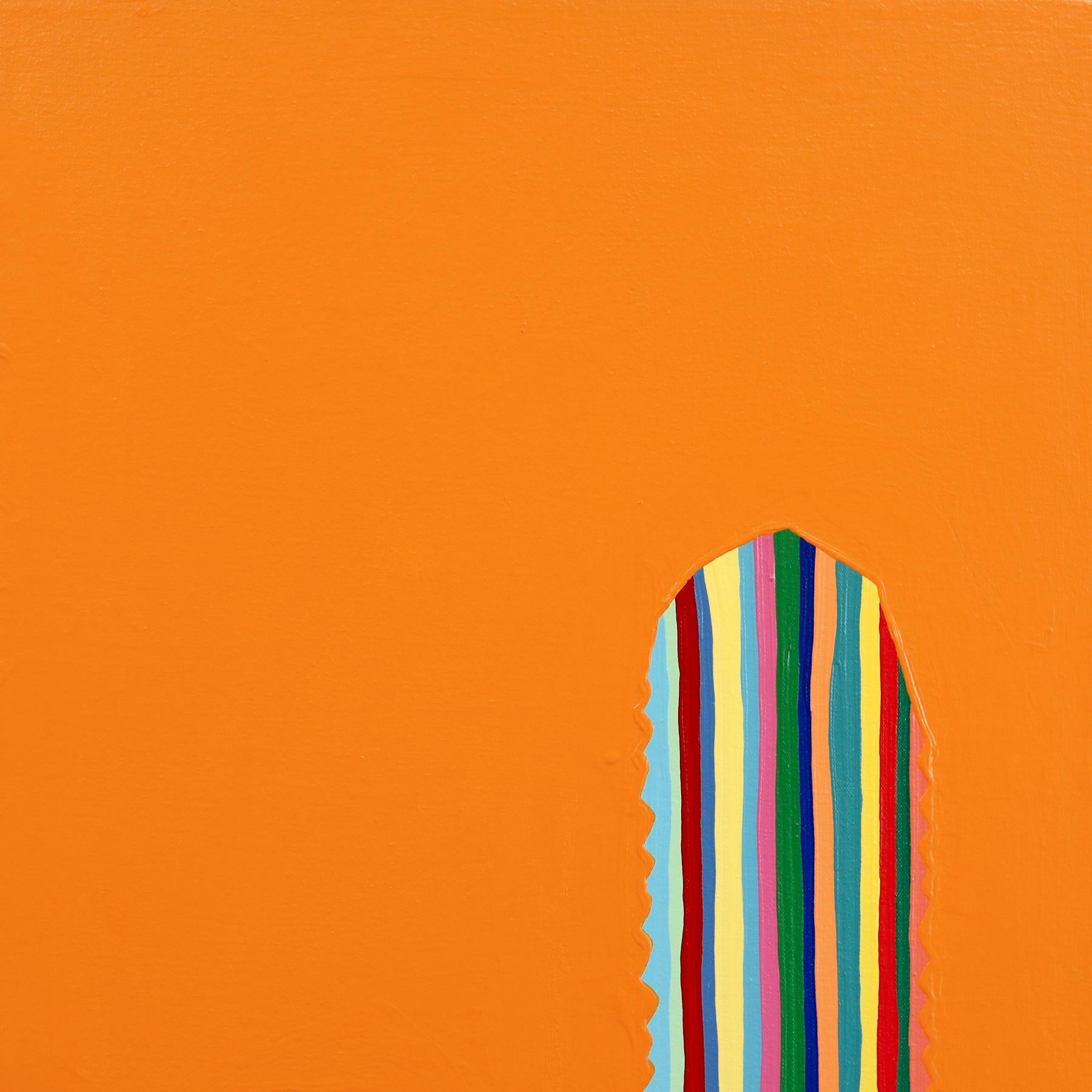Marmalade - Colorful Vibrant Abstract Southwestern Inspired Still Life Painting For Sale 2