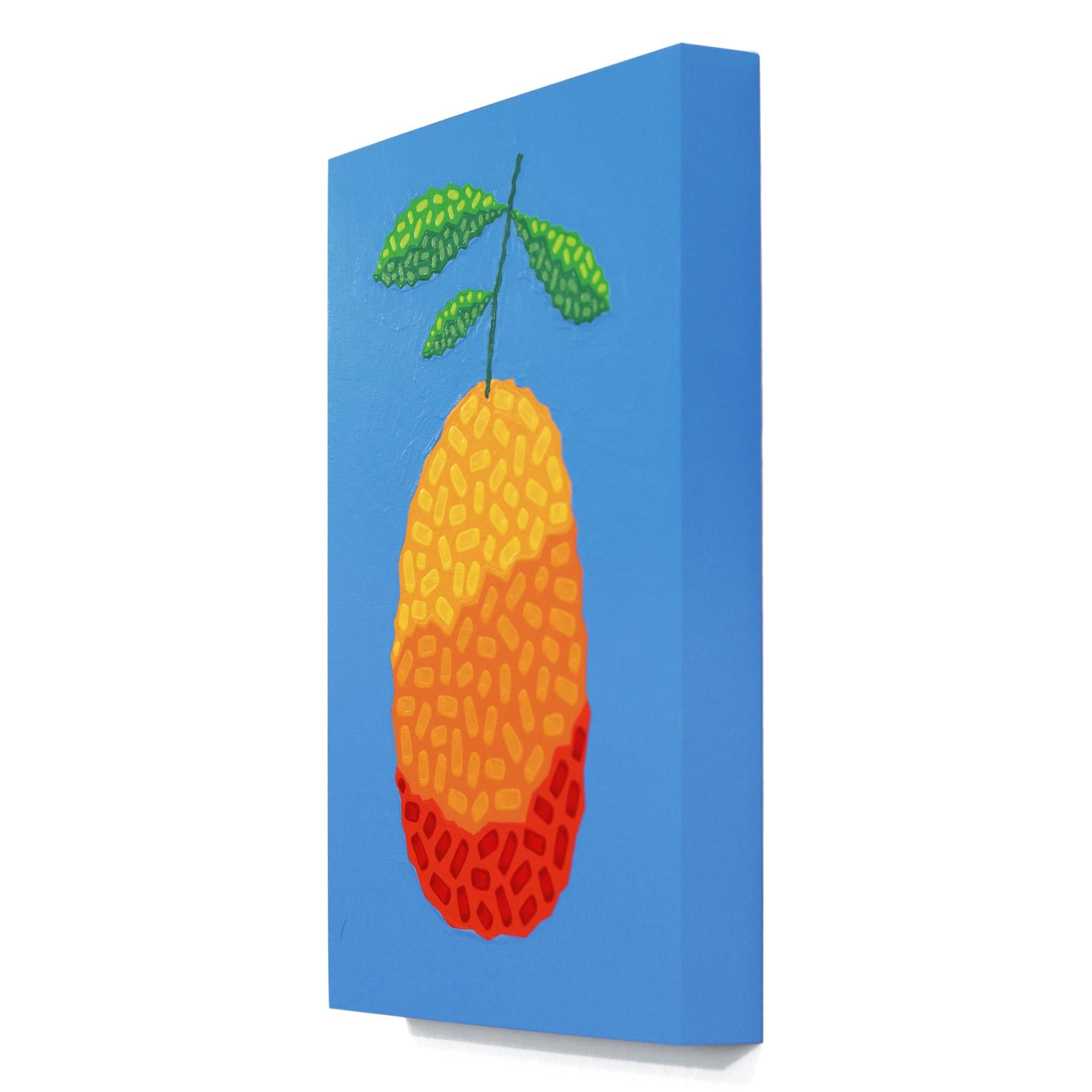 Moro Blood Orange - Vibrant Pop Art Fruit Painting For Sale 3