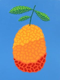 Arancia rossa Moro - Quadro di frutta pop art vibrante
