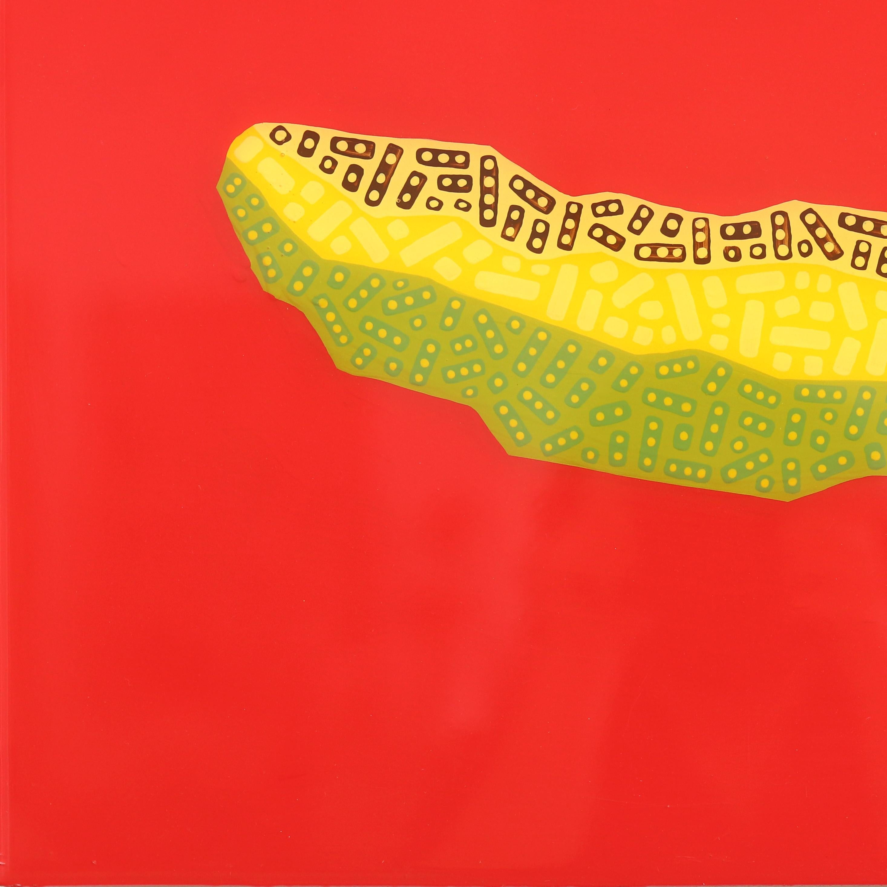 Sbucciare -  Vibrante pittura alimentare pop art rossa e gialla ispirata al sud-ovest - Painting Pop Art di Will Beger