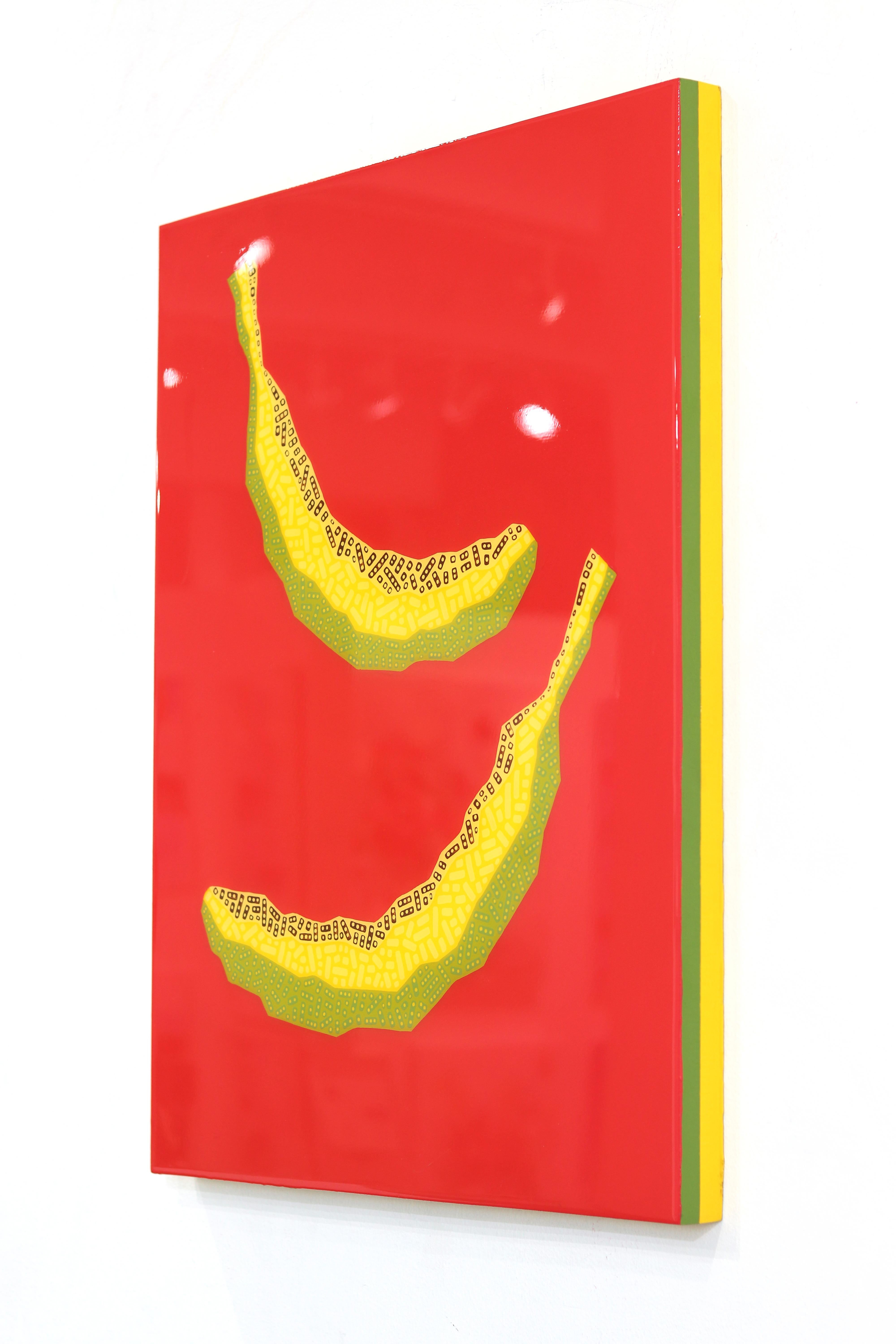 Sbucciare -  Vibrante pittura alimentare pop art rossa e gialla ispirata al sud-ovest - Still-Life Painting Rosso di Will Beger