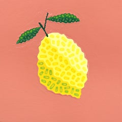 Limone rosa - Quadro di frutta pop art vibrante