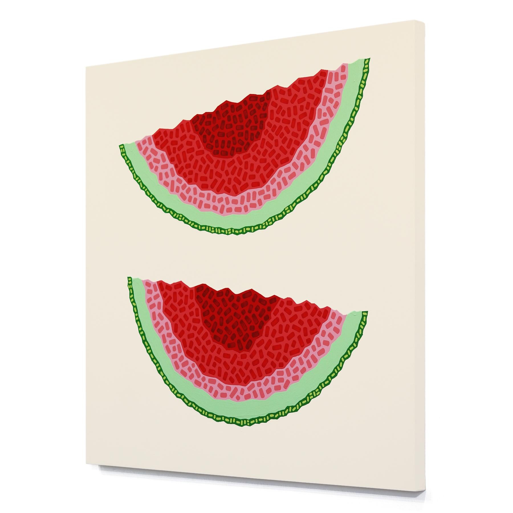 Senza semi  Pittura alimentare Pop Art rossa e verde in vendita 3