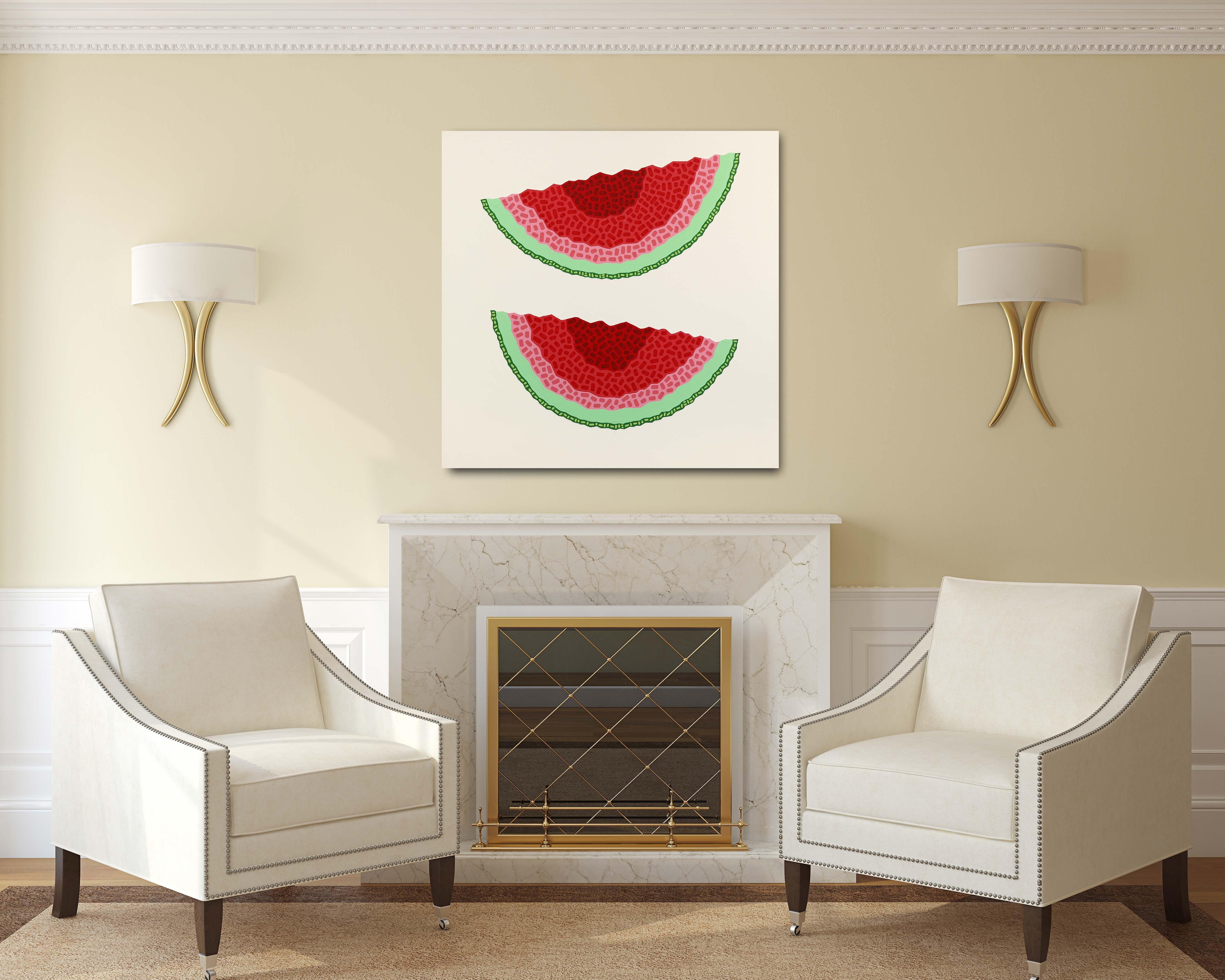 Senza semi  Pittura alimentare Pop Art rossa e verde in vendita 5