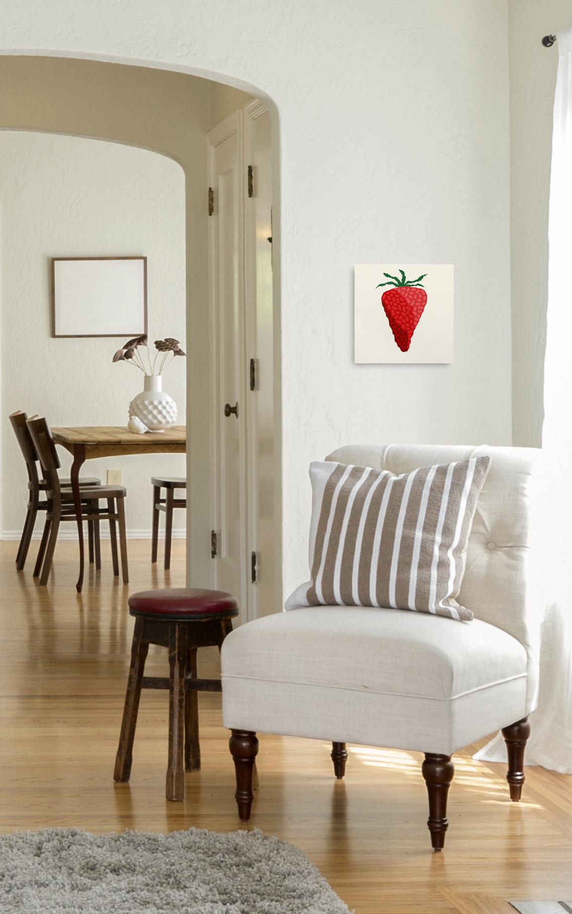 Erdbeer und Creme – lebhaftes, vom Südwesten inspiriertes Pop-Art-Gemälde – Painting von Will Beger