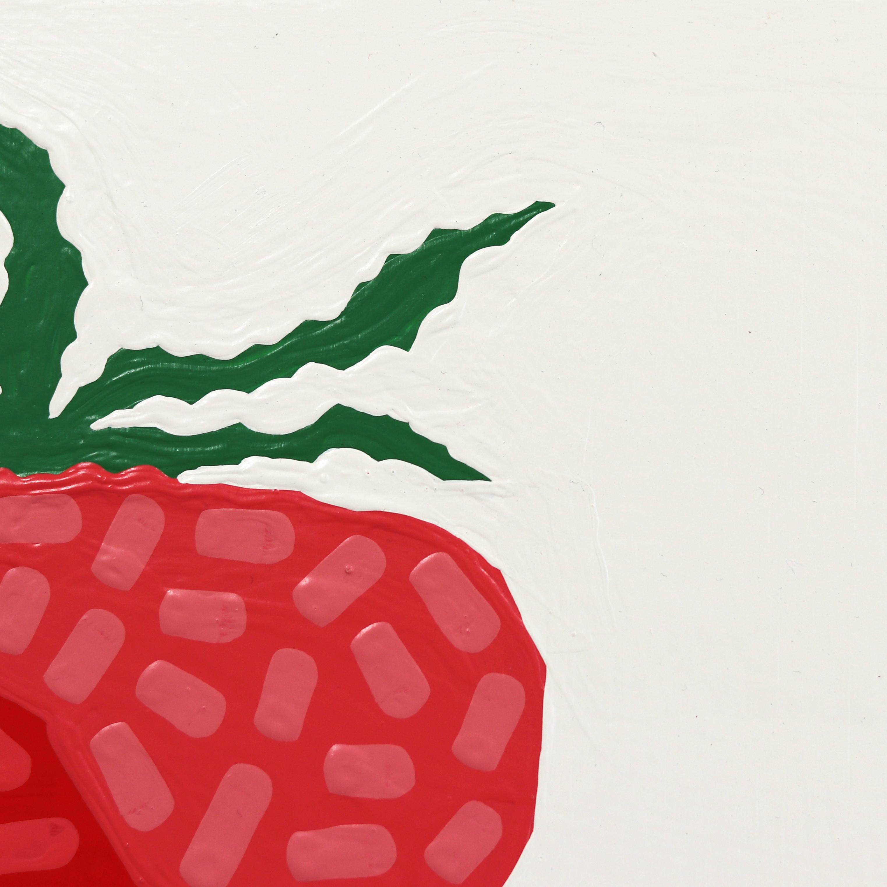 Erdbeer und Creme – lebhaftes, vom Südwesten inspiriertes Pop-Art-Gemälde im Angebot 1