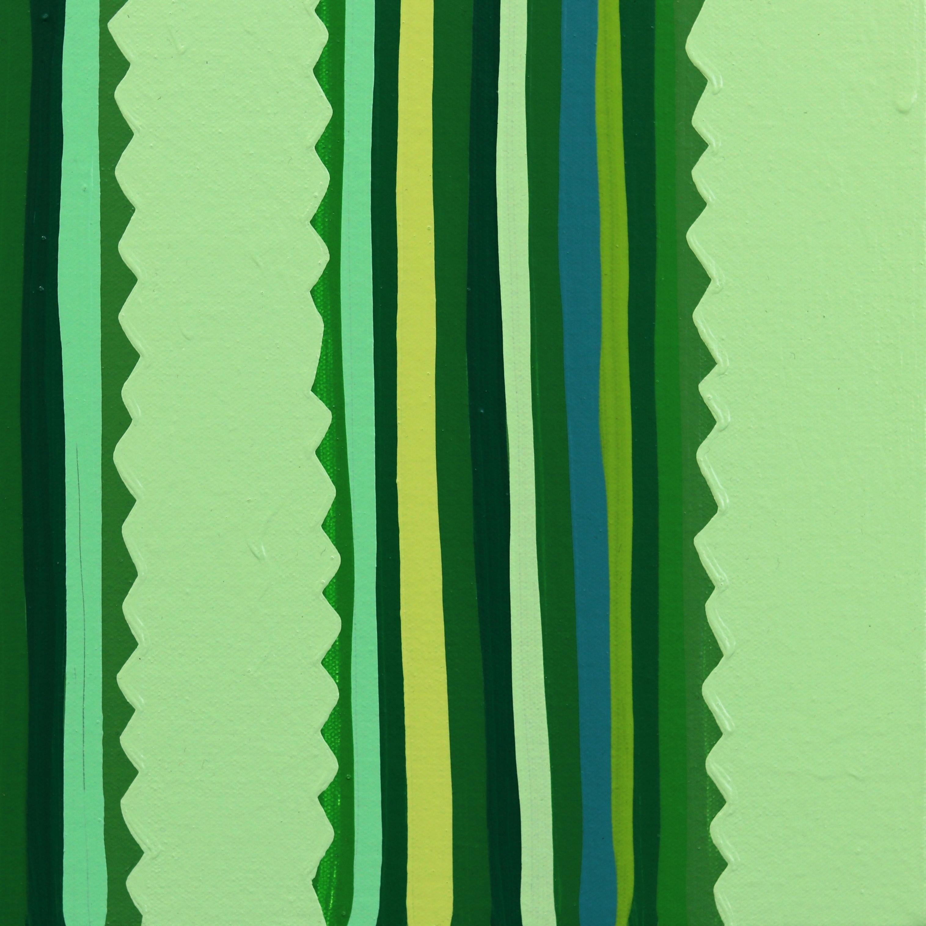 Verde y Verde -  Vibrant Green Southwest Inspired Pop Art Landscape Painting For Sale 6
