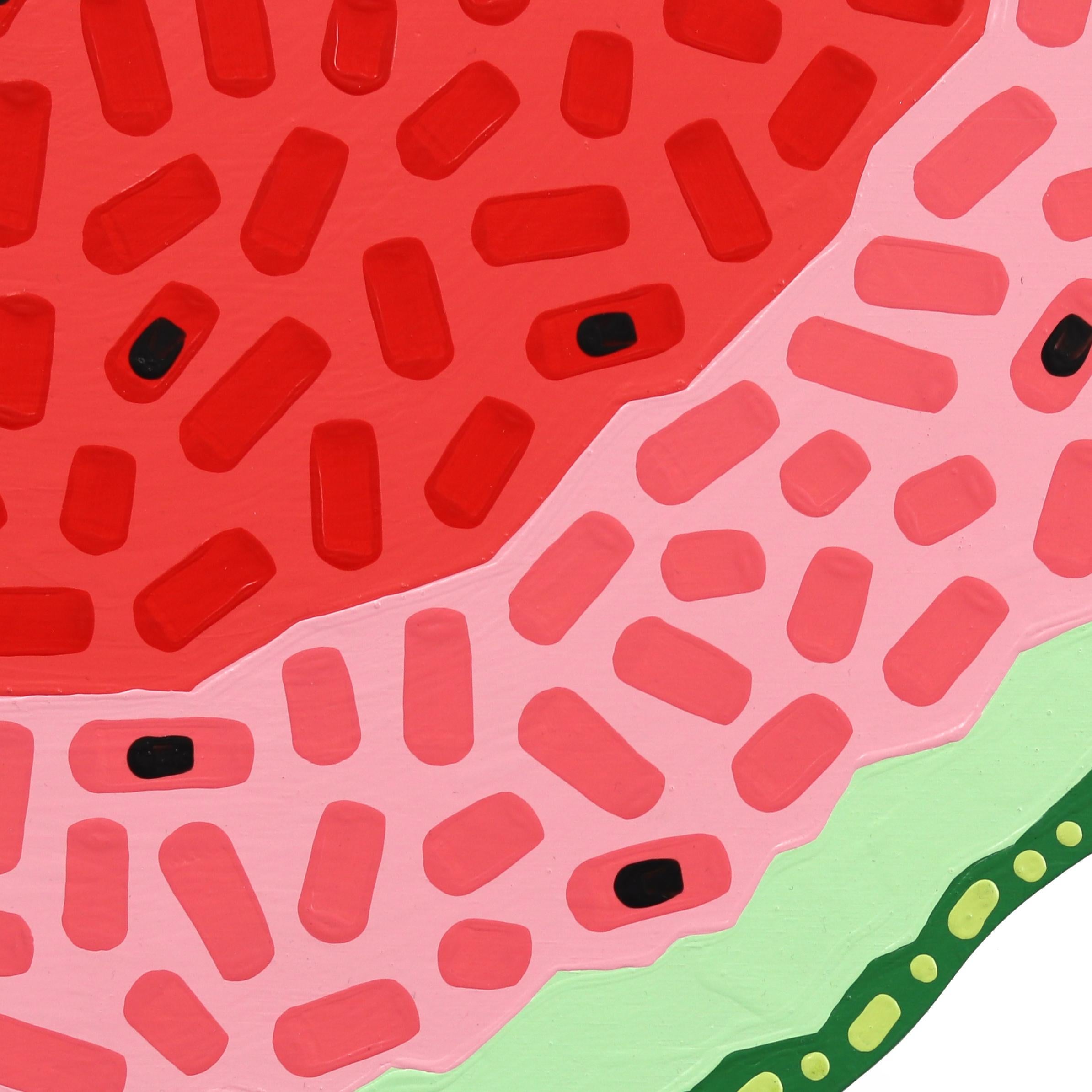 Cuneo di anguria - Quadro di frutta pop art vibrante - Painting Pop Art di Will Beger