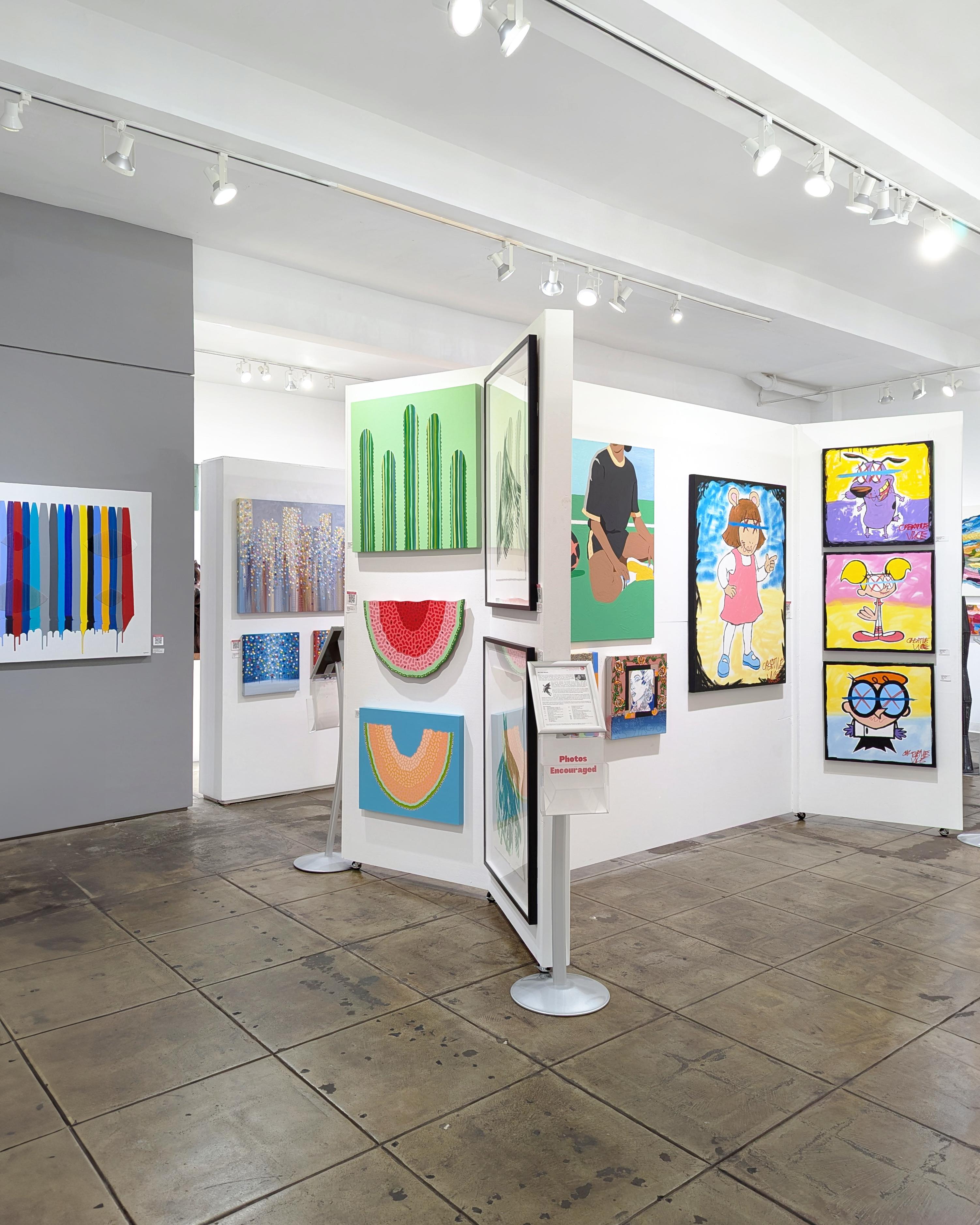 Watermelon-Keil – lebhafte Pop-Art-Obstgemälde mit Wedge im Angebot 2