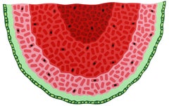 Cuneo di anguria - Quadro di frutta pop art vibrante