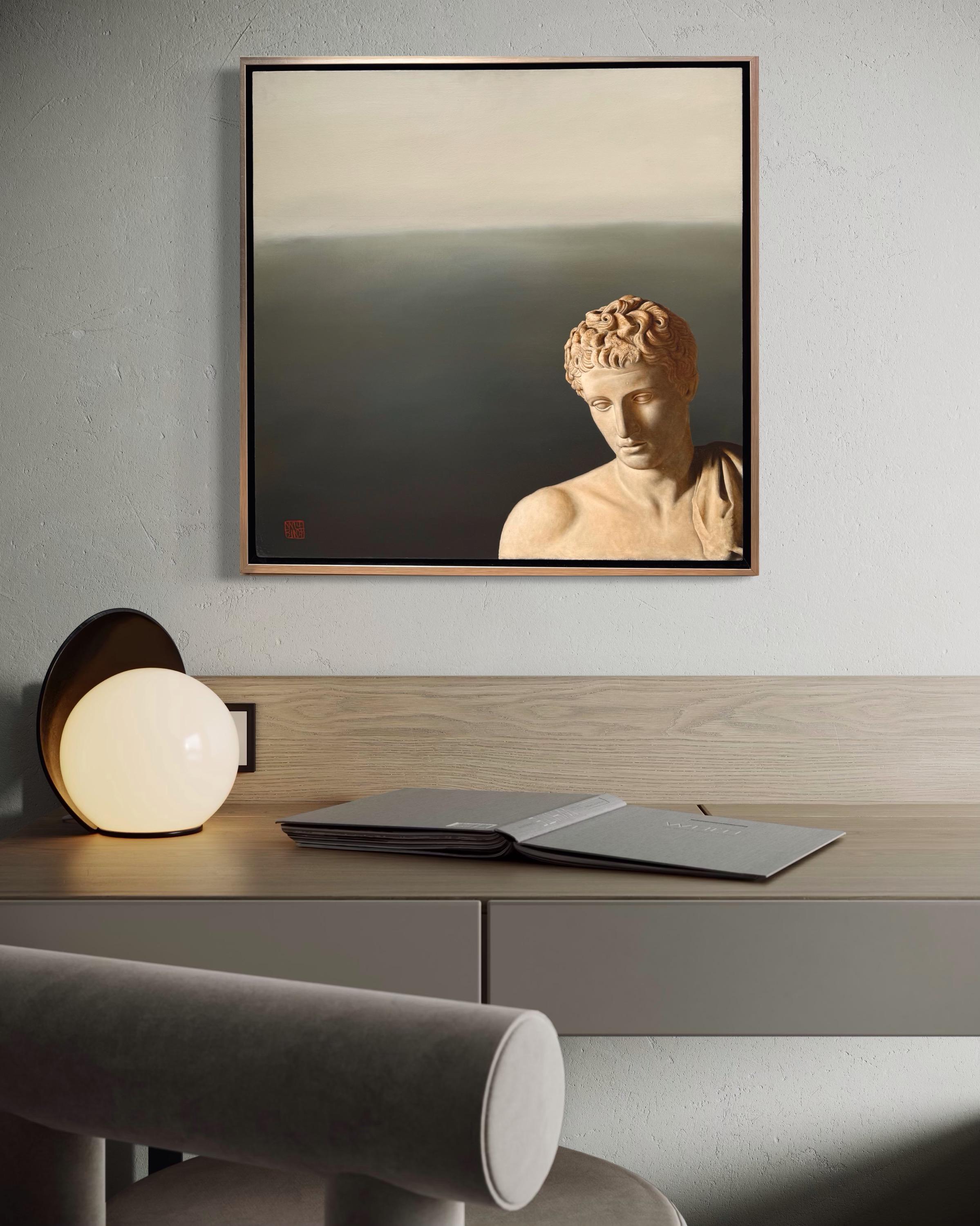 Grüner Horizont (Braun), Figurative Painting, von Will Binder