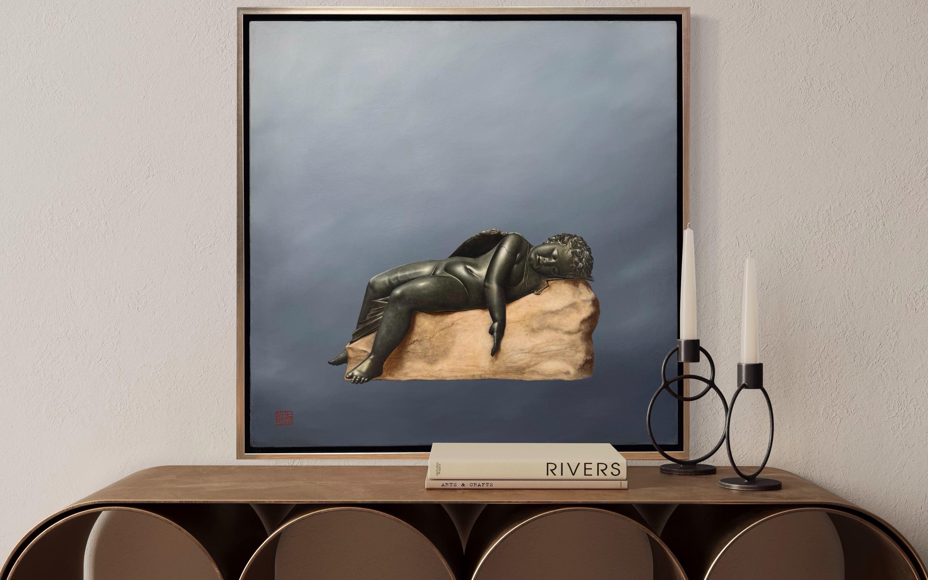 Schlafender Eros (Surrealismus), Painting, von Will Binder