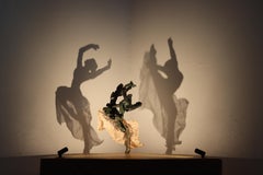 Ophelia - scultura figurativa in bronzo e luce - vendita opere d'arte contemporanea