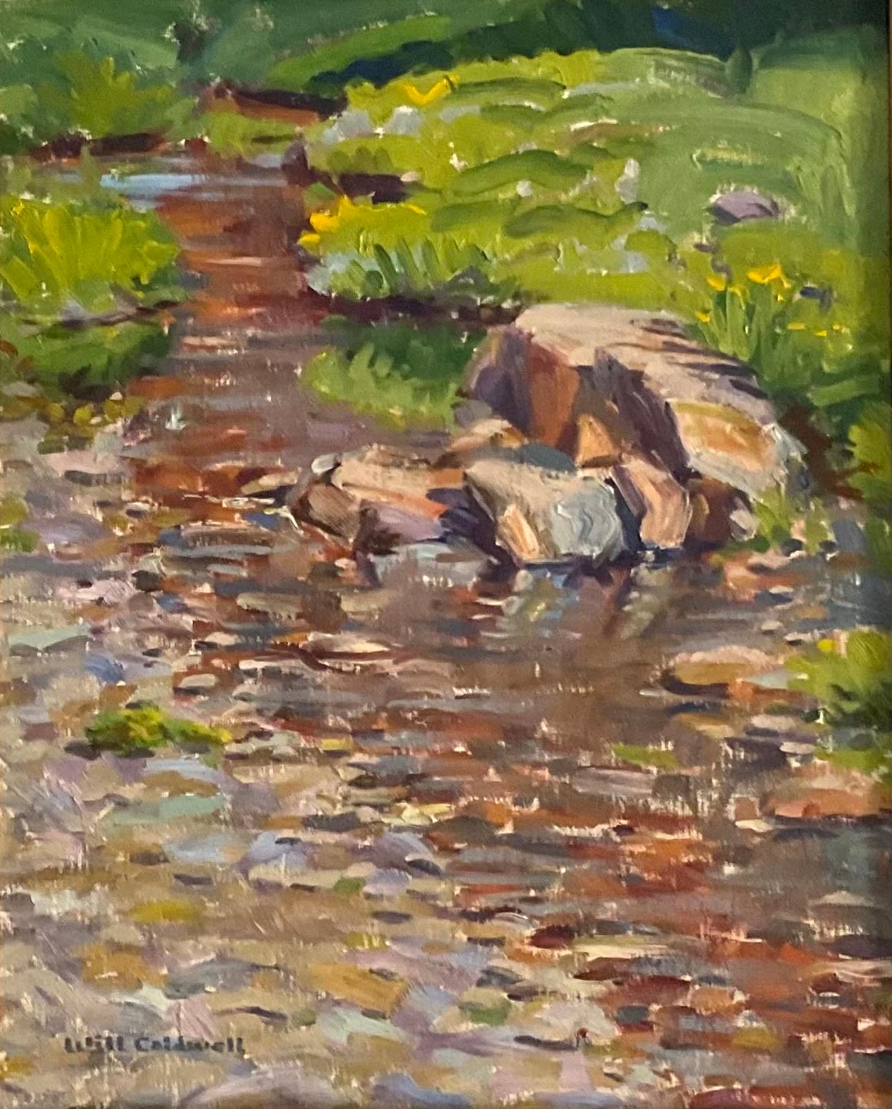 “Trail Creek Headwater” - Post-Impressionist Painting by Will Caldwell