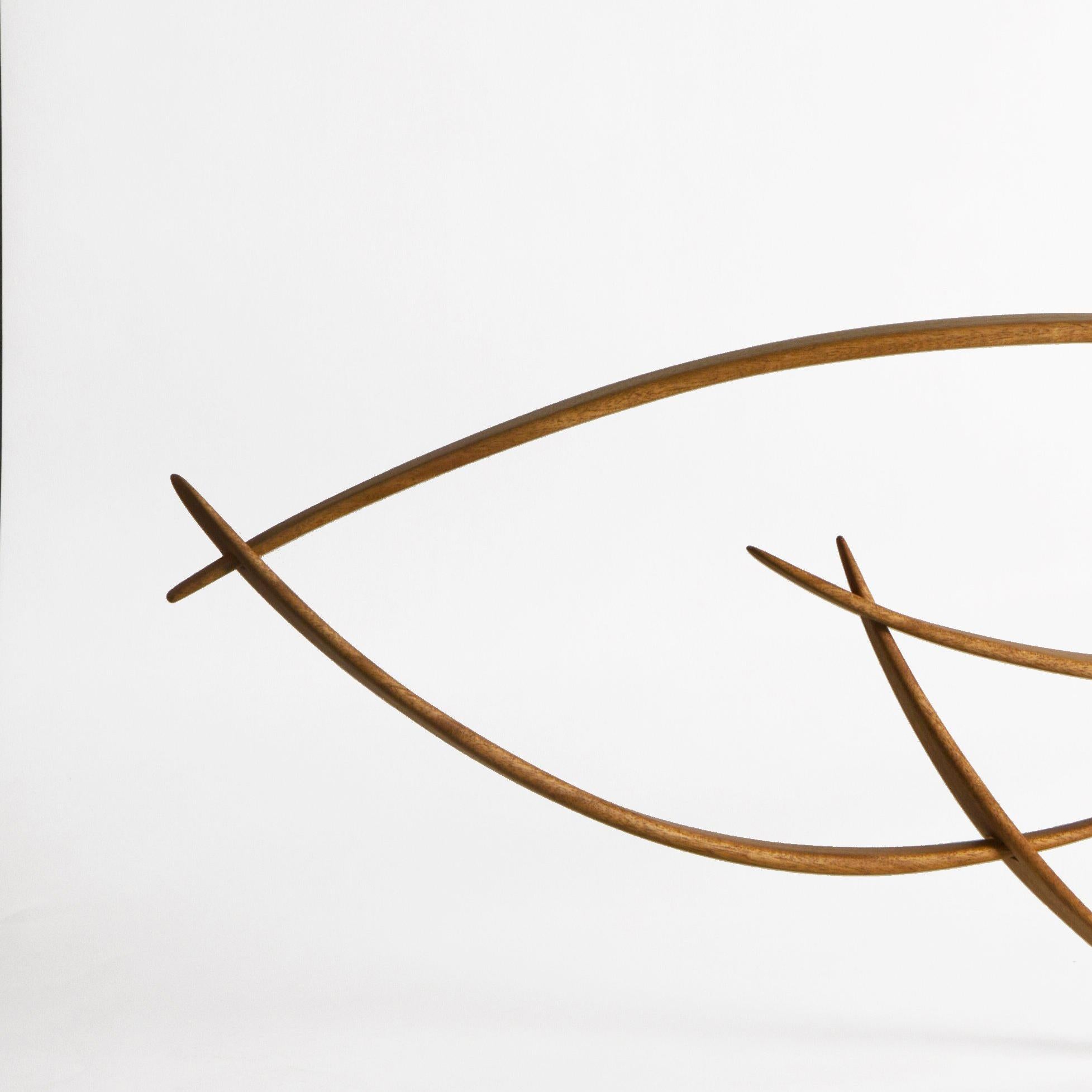 Reaching Left and Right - Brown Abstract Sculpture by Will Clift