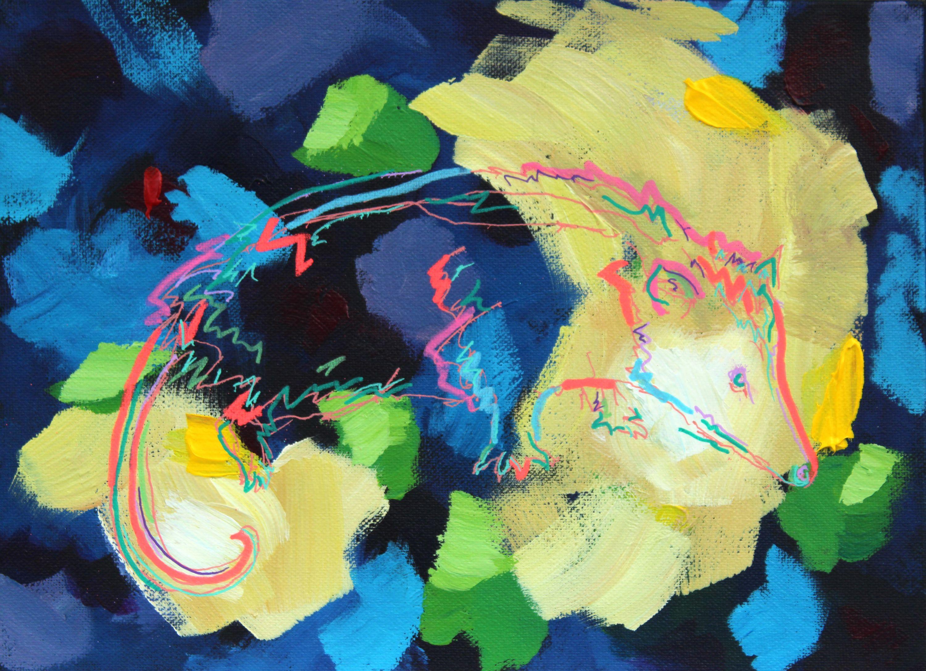 Abstract Painting Will Eskridge - Toutes les œuvres d'un jour, peinture, acrylique sur toile