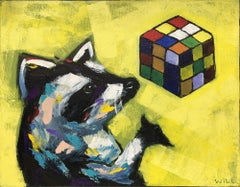 Used Bitchin' Cube, Painting, Acrylic on Canvas