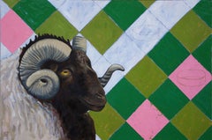 Fleece or Pasture, Painting, Oil on Wood Panel