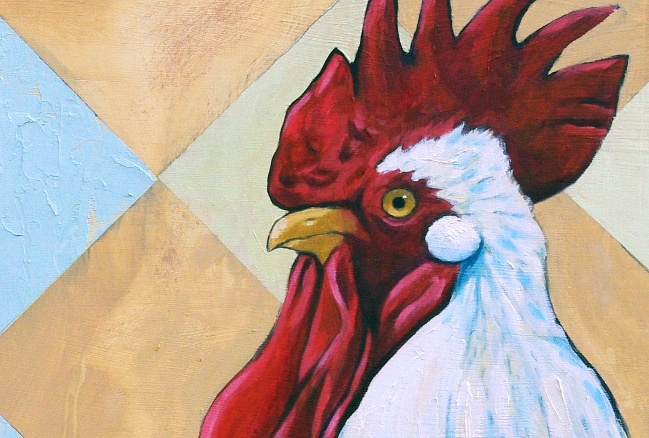 Fowl Clutter, Painting, Oil on Wood Panel 3