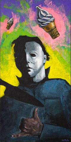 Halloween Screams, Painting, Acrylic on Wood Panel