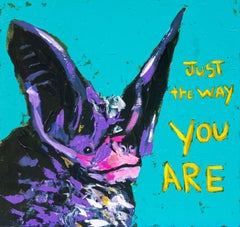 Just The Way You Are (Bat), Painting, Acrylic on Wood Panel