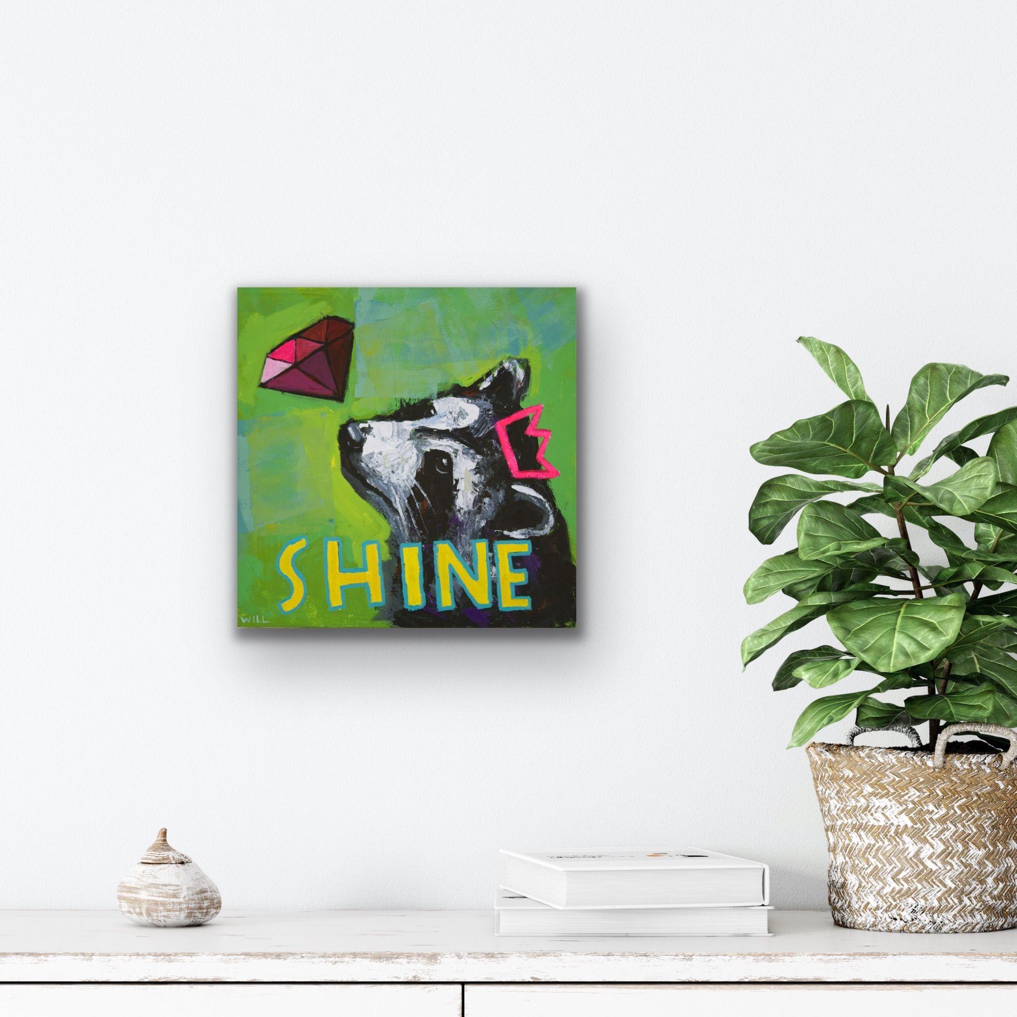 Il procione lucido, Pittura, Acrilico su pannello di Wood - Painting Pop Art di Will Eskridge