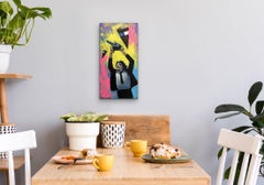 Texas Chainsaw Ice Cream, Painting, Acrylic on Wood Panel