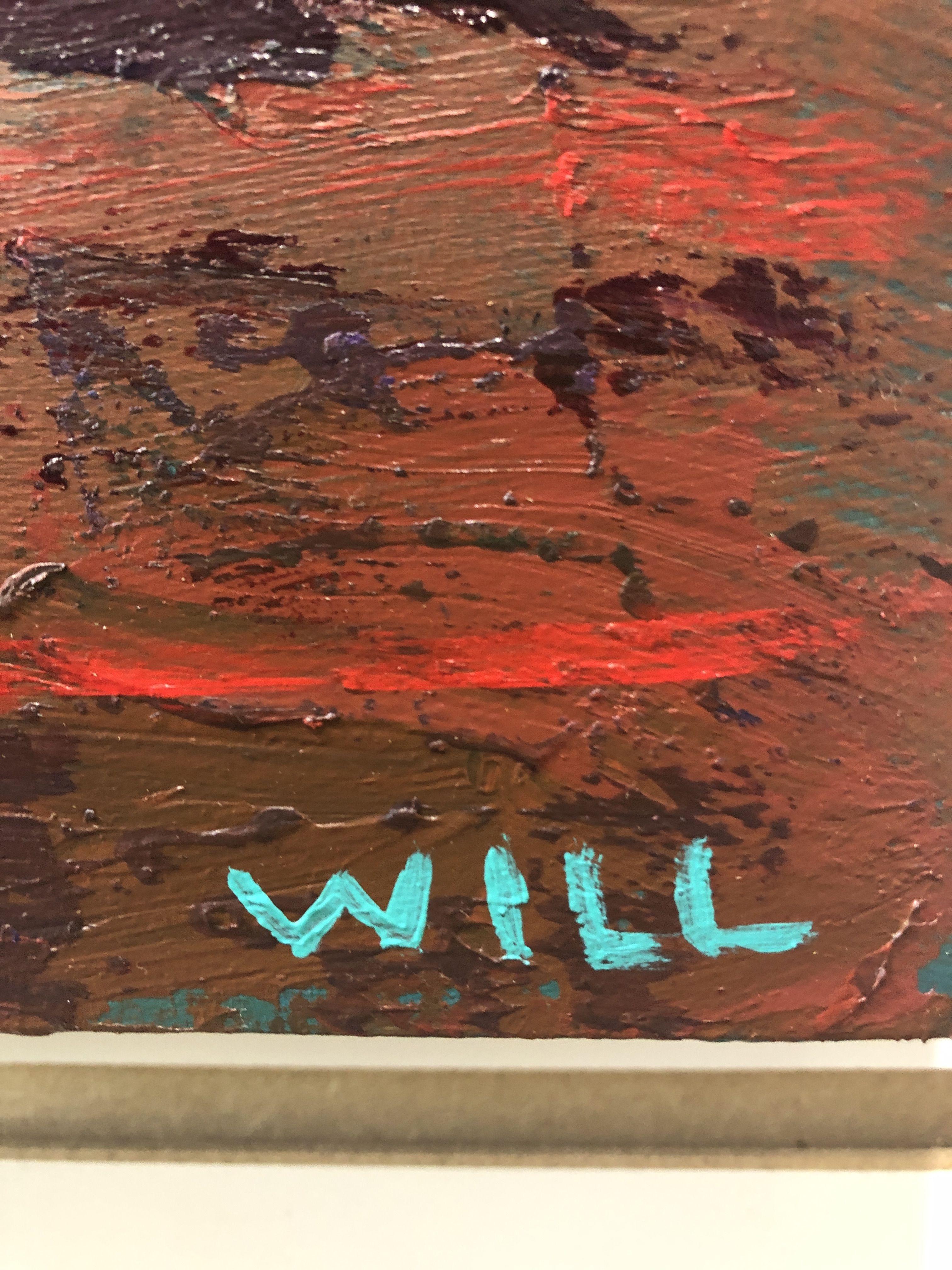 Ha Llegado el Pastel de Cerezas, Pintura, Acrílico sobre Panel de Madera - Painting Surrealista de Will Eskridge