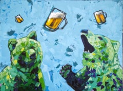 These Bears Are On Me, Painting, Acrylic on Wood Panel
