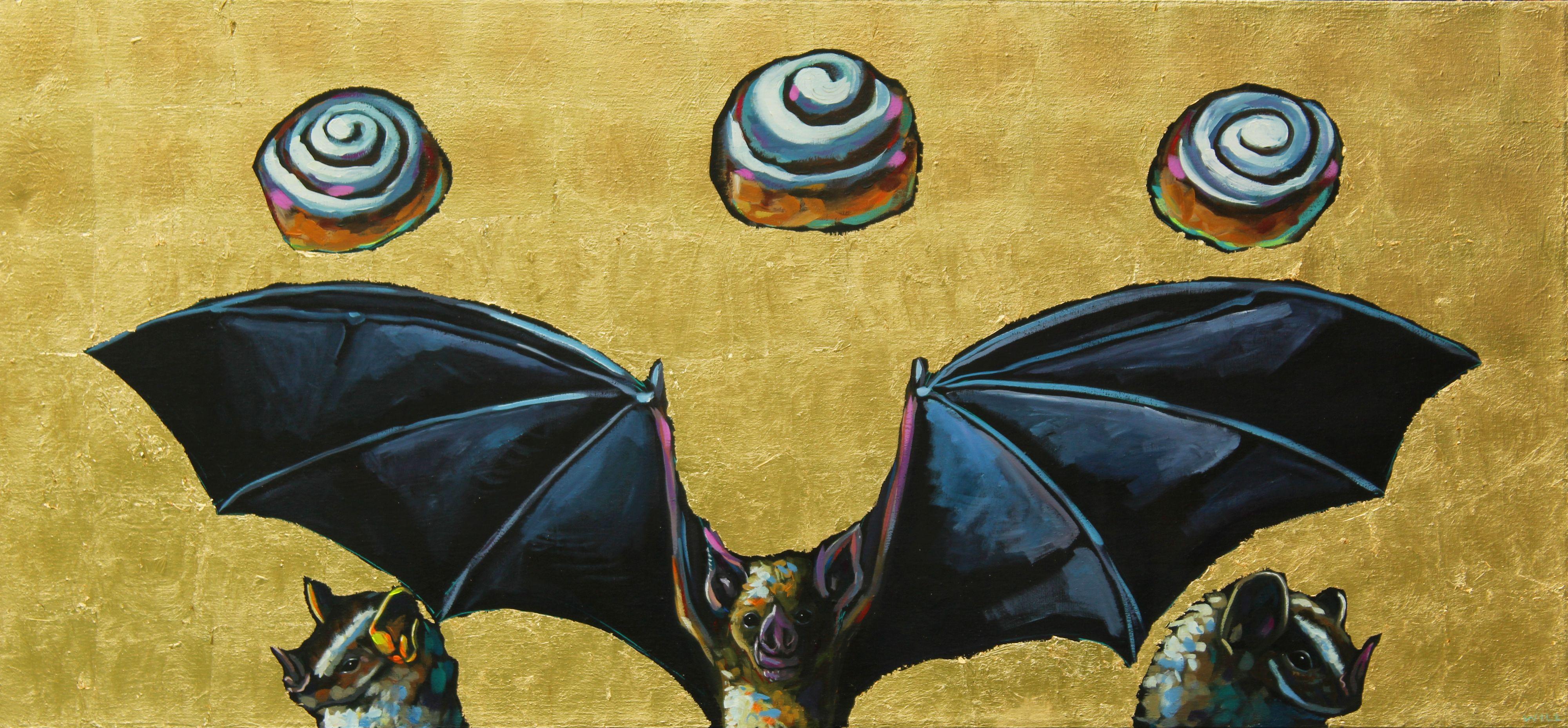 Will Eskridge Animal Painting - We Sold Our Souls For Cinnamon Rolls, Painting, Acrylic on Canvas