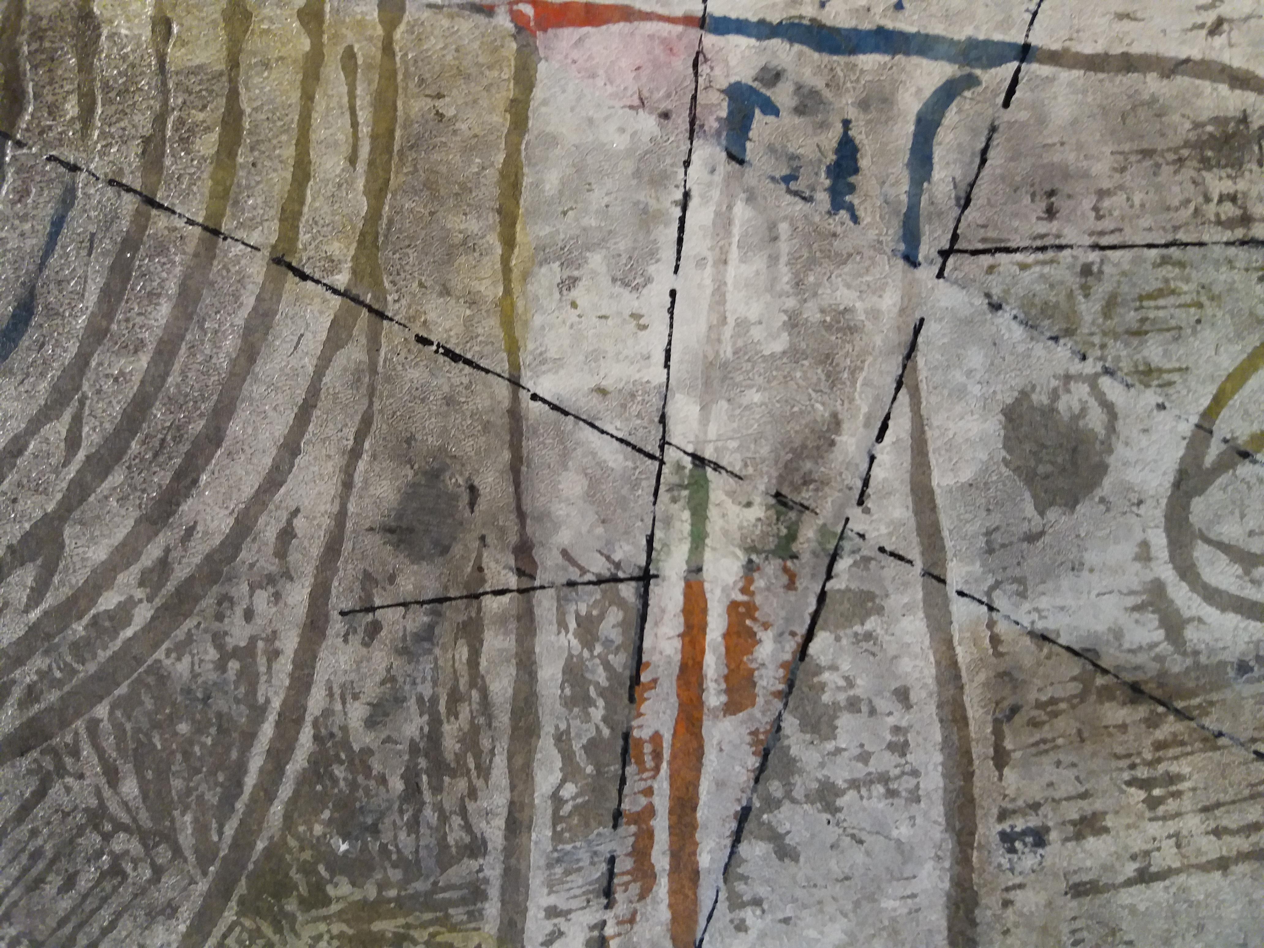 Barcelona peinture abstraite originale en papier acrylique 4