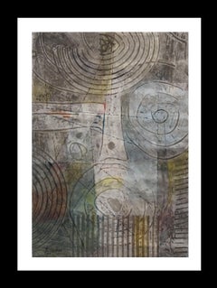 Barcelona peinture abstraite originale en papier acrylique