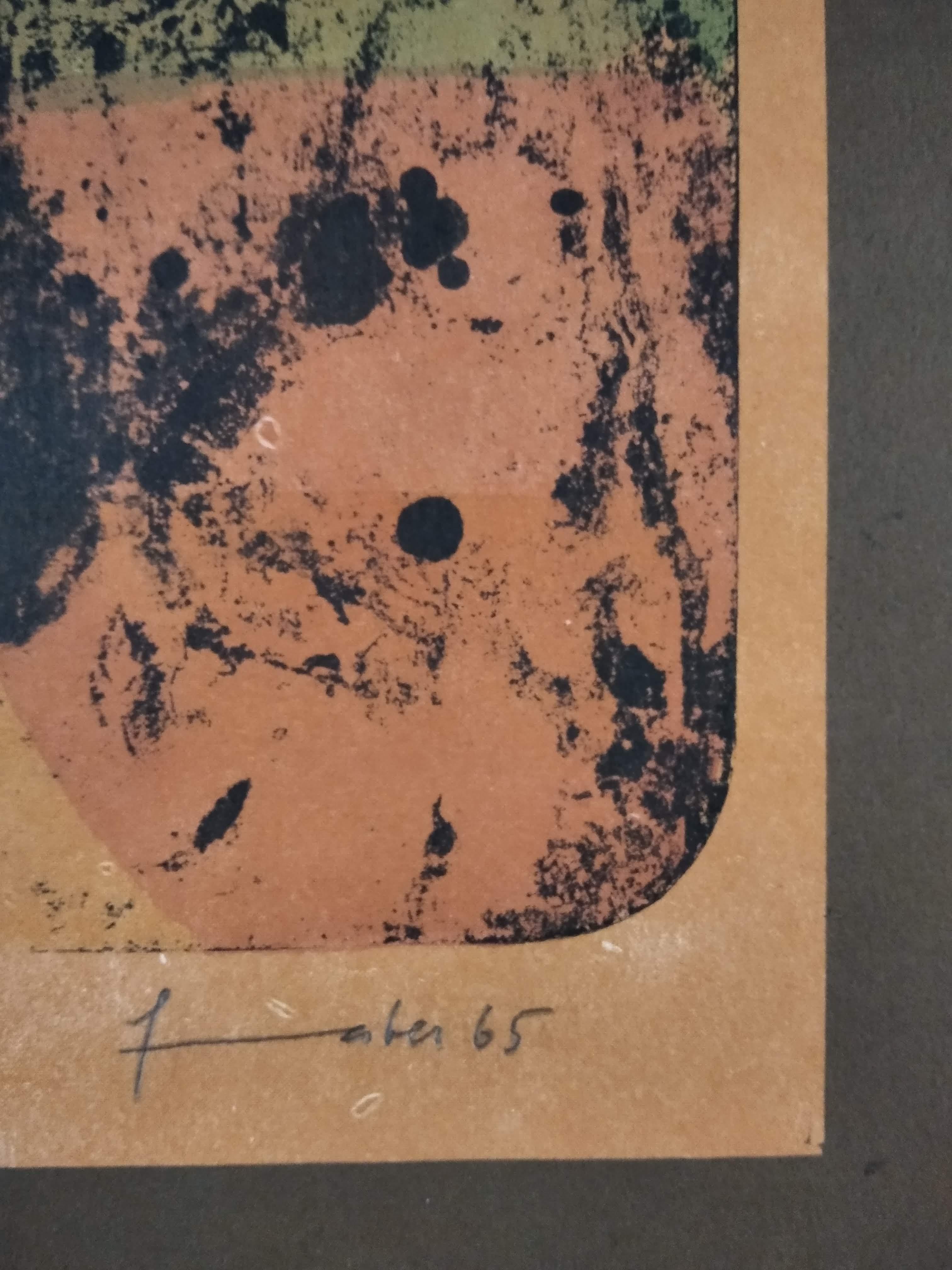 Untitled - Brown Abstract Print by Will Faber