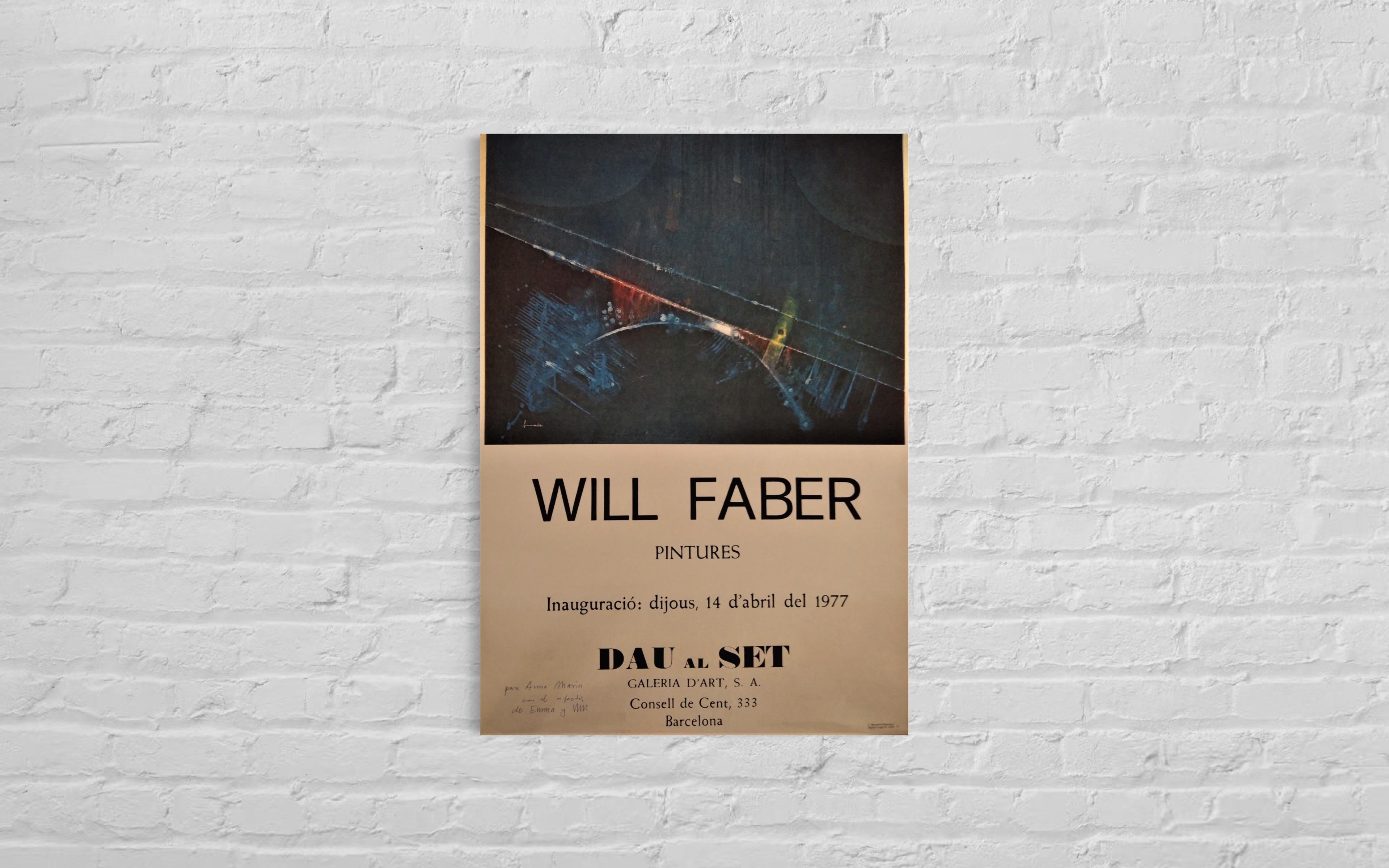 Will Faber - Pintures - Galeria d'art Dau al Set - April 1977 im Angebot 4