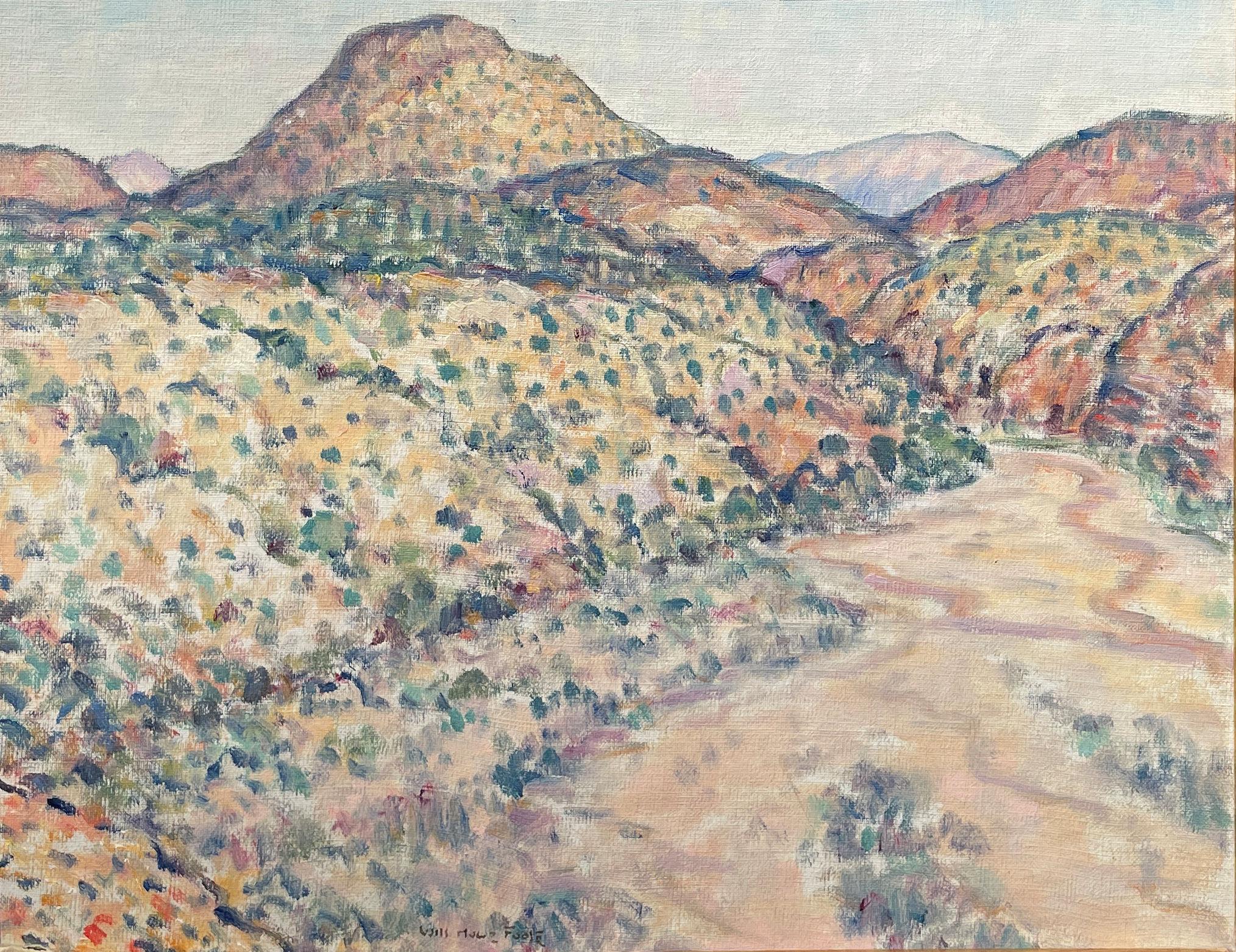 Will Foote
Vista del deserto dell'Arizona vicino a Wickenberg, circa 1927
Firmato in basso al centro; titolato e datato sul retro
Olio su tavola d'artista
12 x 16 pollici


Foote nacque il 29 giugno 1874 a Grand Rapids, nel Michigan, e morì il 27