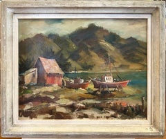 Will Frates, “Princeton Beach”, Impressionist Landscape Oil Painting, c. 1950