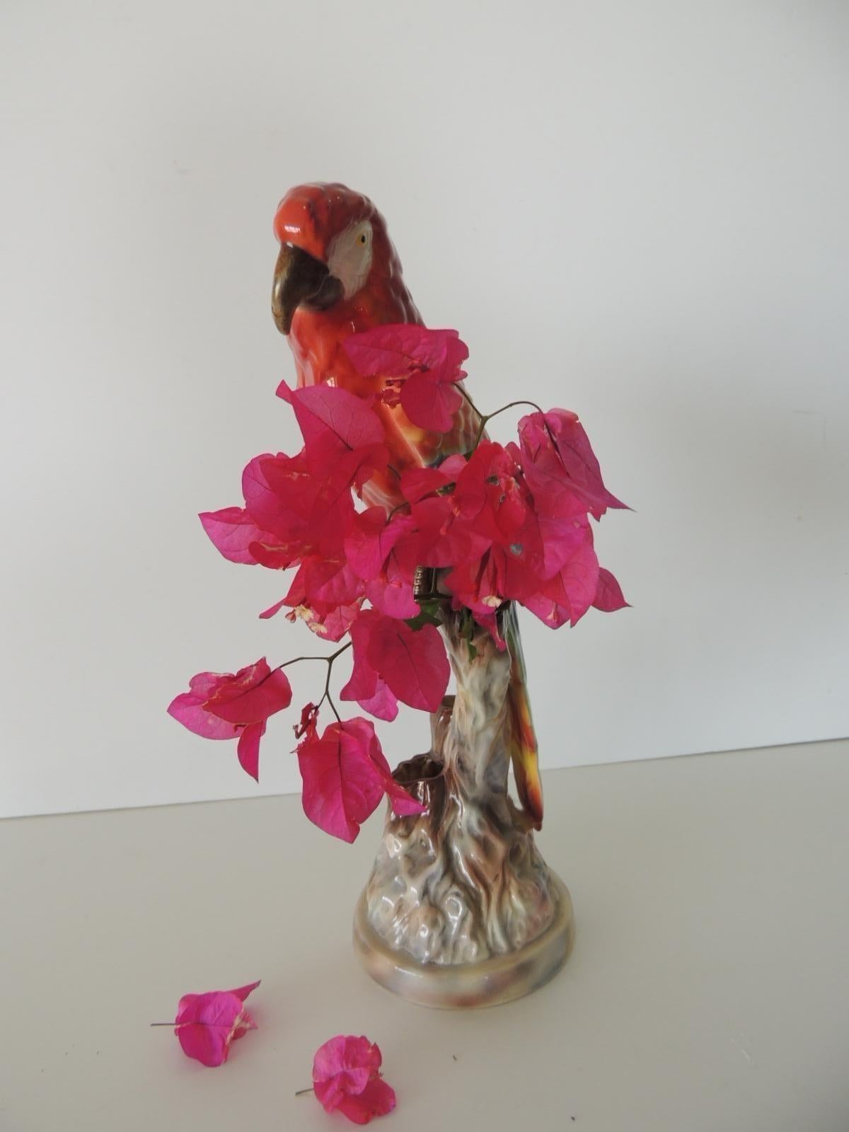 Will George California Porcelain Art Pottery Macaw Parrot Figurine Vase, 1940's 4