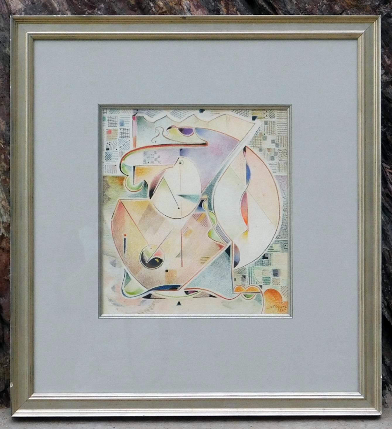 Will Henry Stevens Abstract Mix Media, 1938 - “Composition No. 5